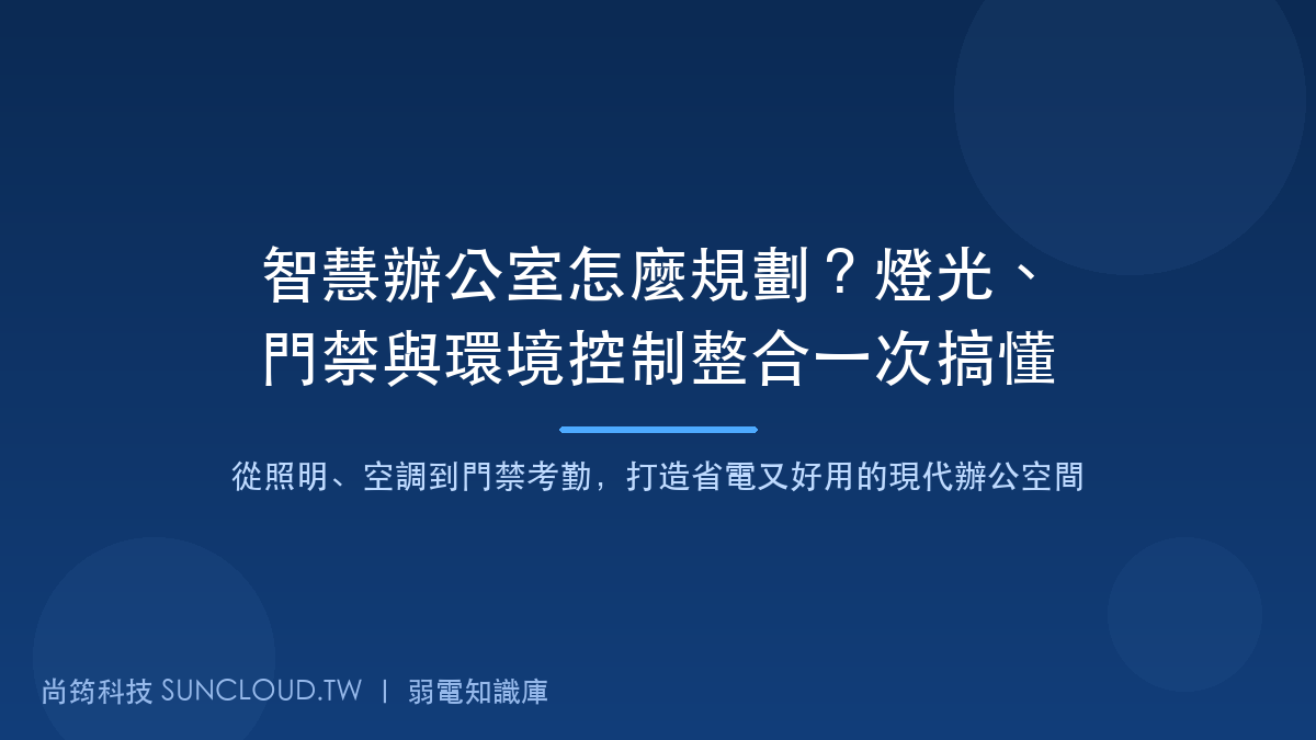 智慧辦公室規劃示意圖